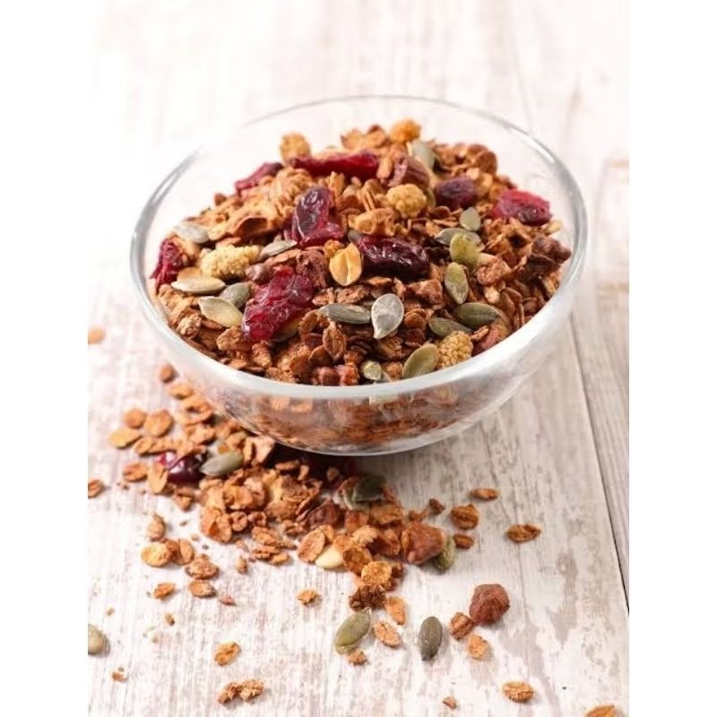 

Forcysn Granovita Granola Roasted Muesli Sereal Sehat Oat Almond Diet Kaya Serat 100Gr 200Gr