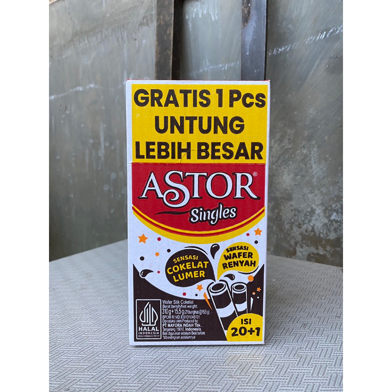 

Astor single rasa coklat isi 20+1
