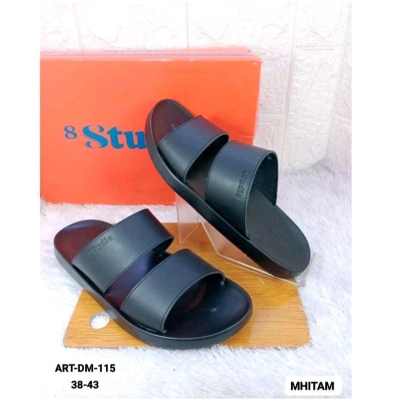 dm 115 sandal kulit pria 8studio original