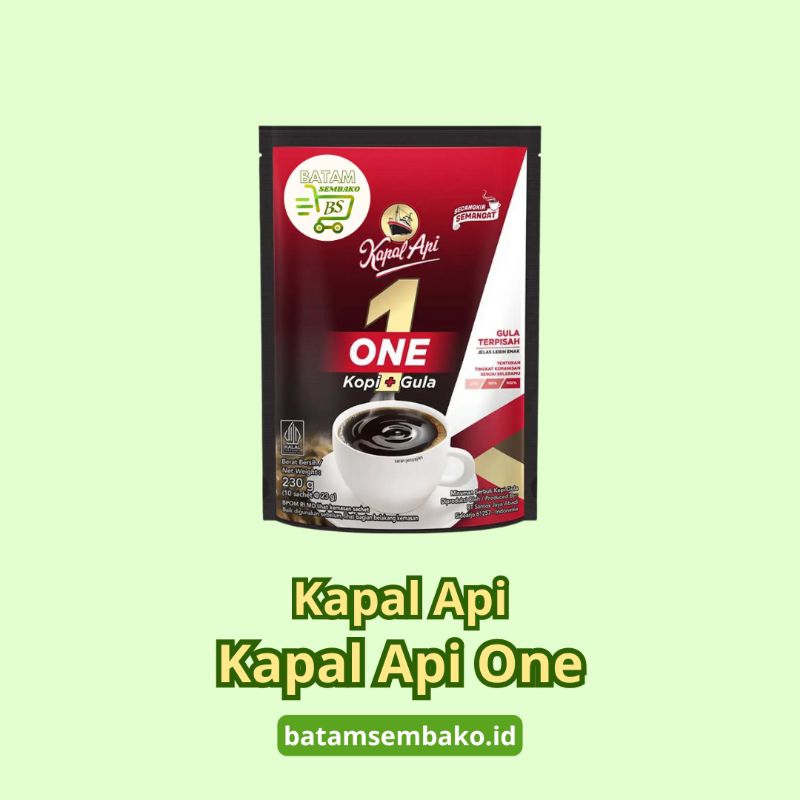 

Kapal Api Kopi One + Gula Terpisah 10X23G