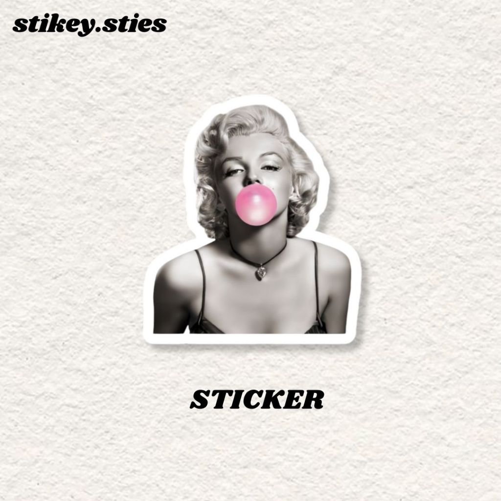 

STICKER MARILYN MONROE KARAKTER AESTHETIC BRAND ANTI AIR VINYL / STIKER HELM LAPTOP HP MOTOR TUMBLR TAS KOPER