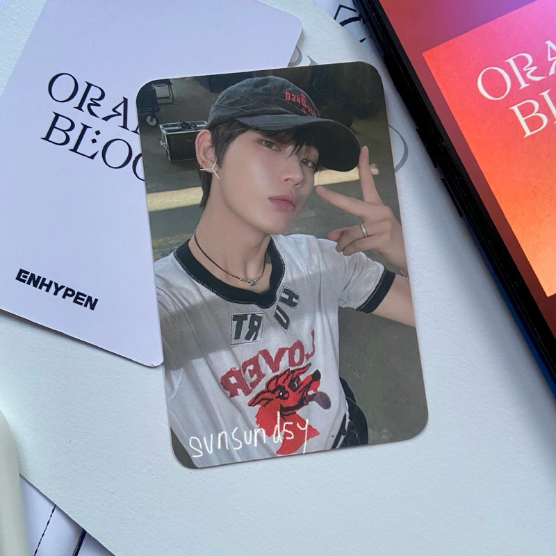 PHOTOCARD ENHYPEN Sunoo GS25 orange blood topi ob