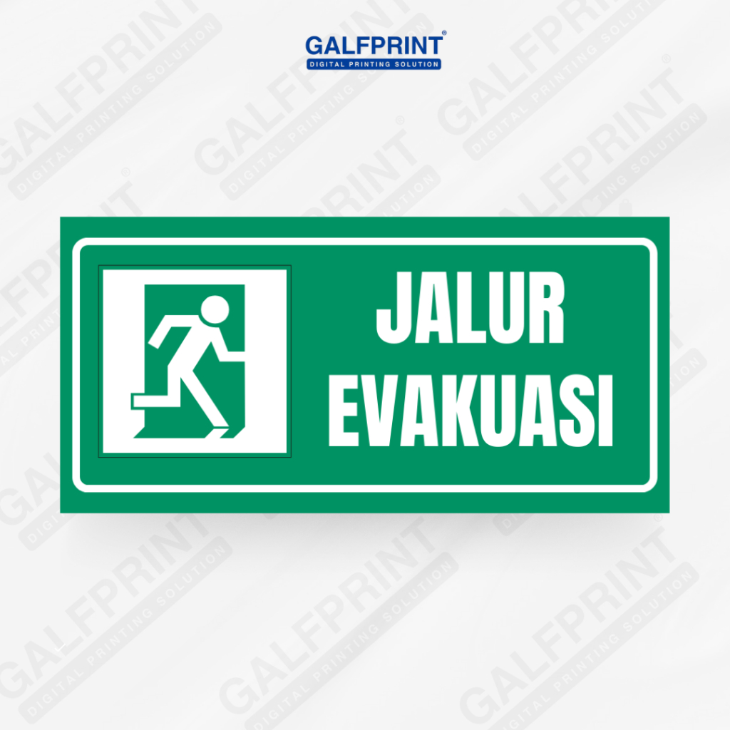 

GALFPRINT STICKER SIGN JALUR EVAKUASI 12X5 CM