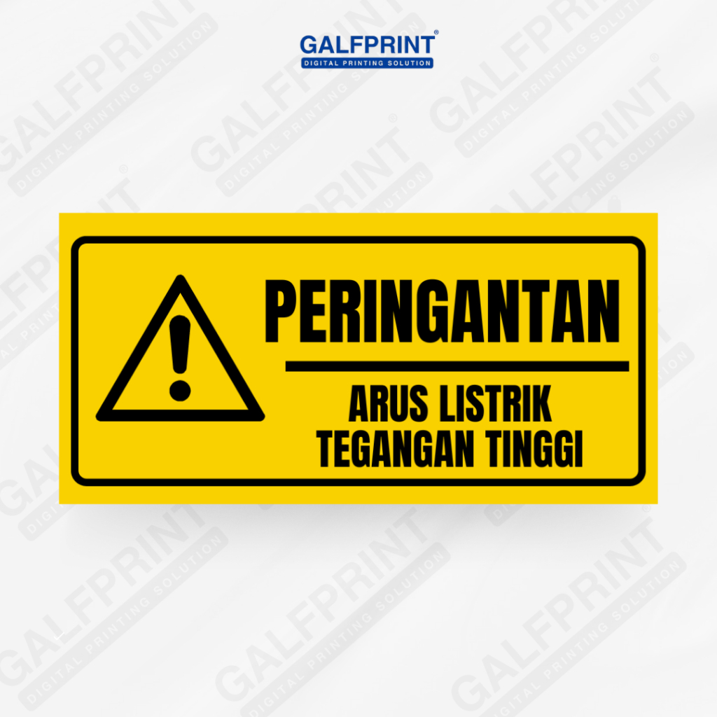 

GALFPRINT STICKER PERINGARAN ARUS LISTRIK TEGANGAN TINGGI 12X5 CM