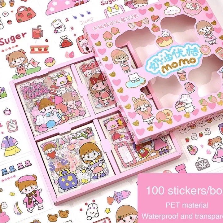 

sticker isi 1 lembar box sticker wateroof transparant