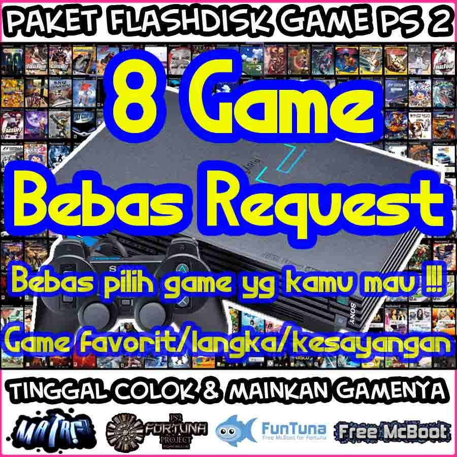 Paket 8 Game Flashdisk Game PS2 PS 2 Matrix McBoot Bebas Request