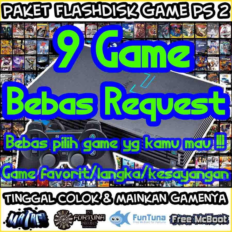 Paket 9 Game Flashdisk Game PS2 PS 2 Matrix McBoot Bebas Request