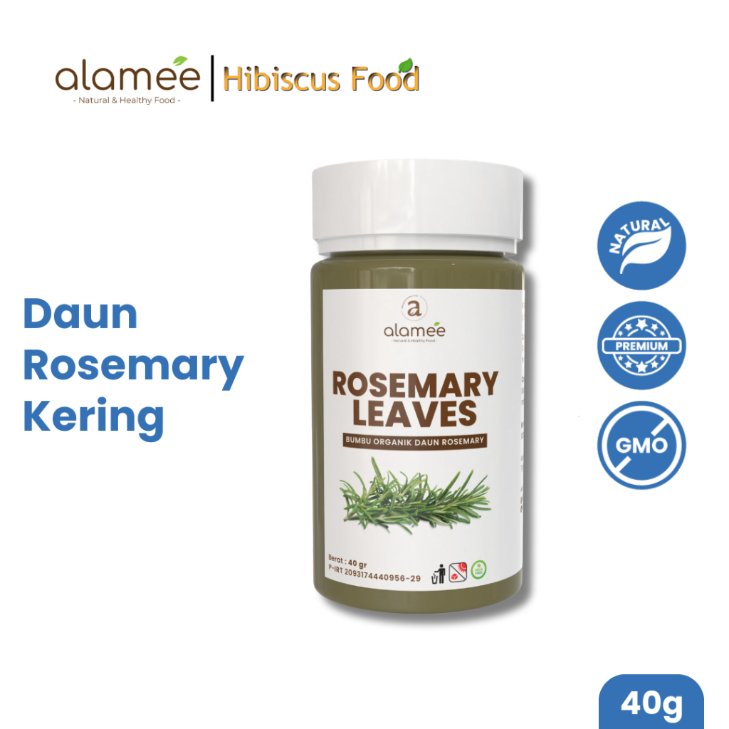 

ALAMEE Daun Rosemary Kering Dried Leaves Garnish Murni Asli Tanpa Campuran Bumbu Dapur