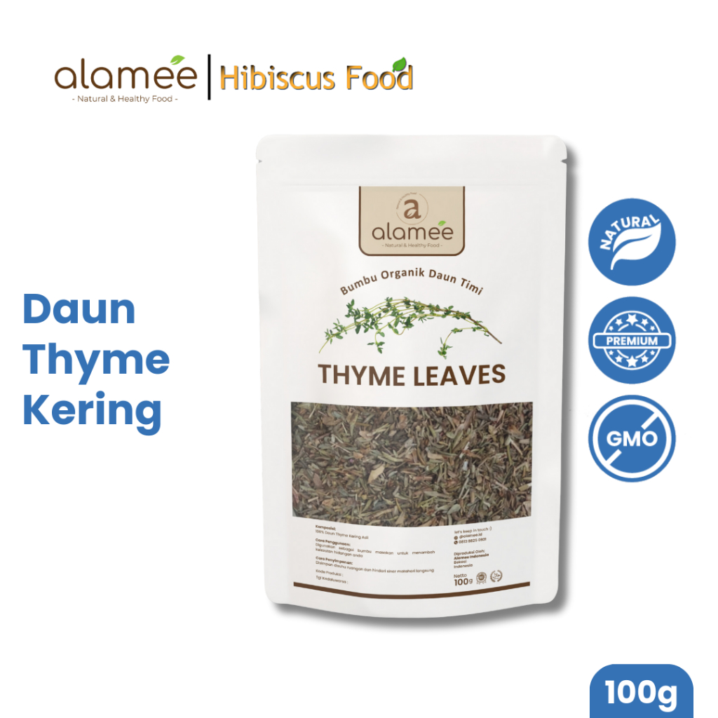 

ALAMEE Thyme Kering Daun Timi Bumbu Dapur Organik Garnish Dried Leaves Murni Asli Tanpa Campuran