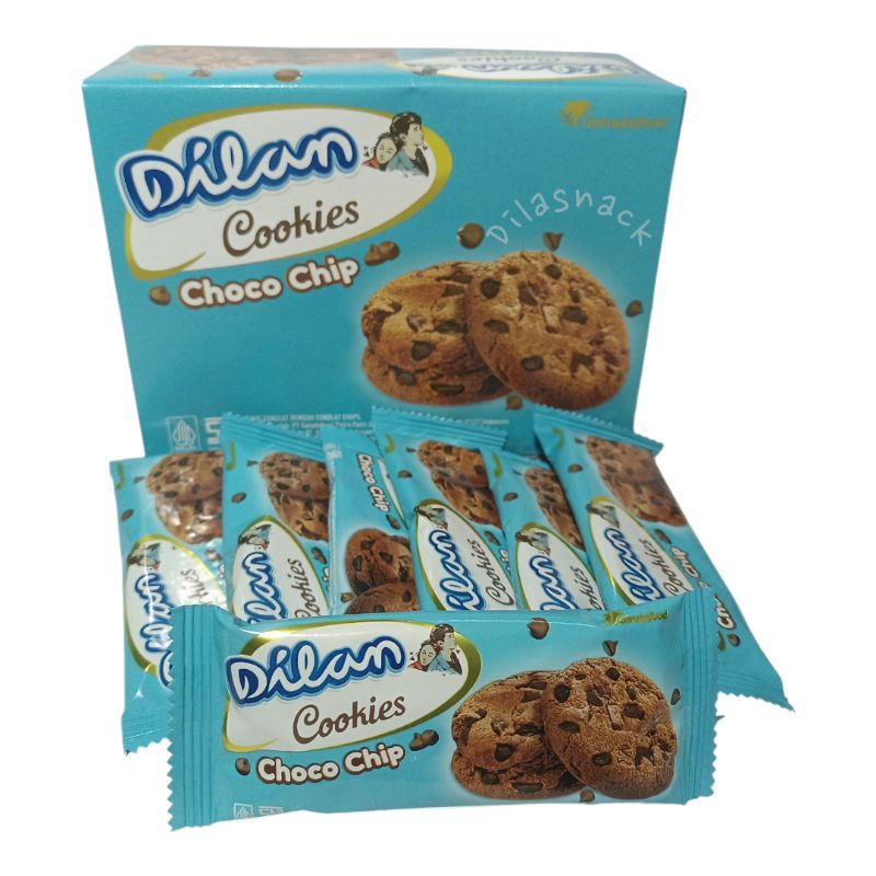 

biskuit dilan cookies 1 box isi 23 pcs dilan kukis choco chips