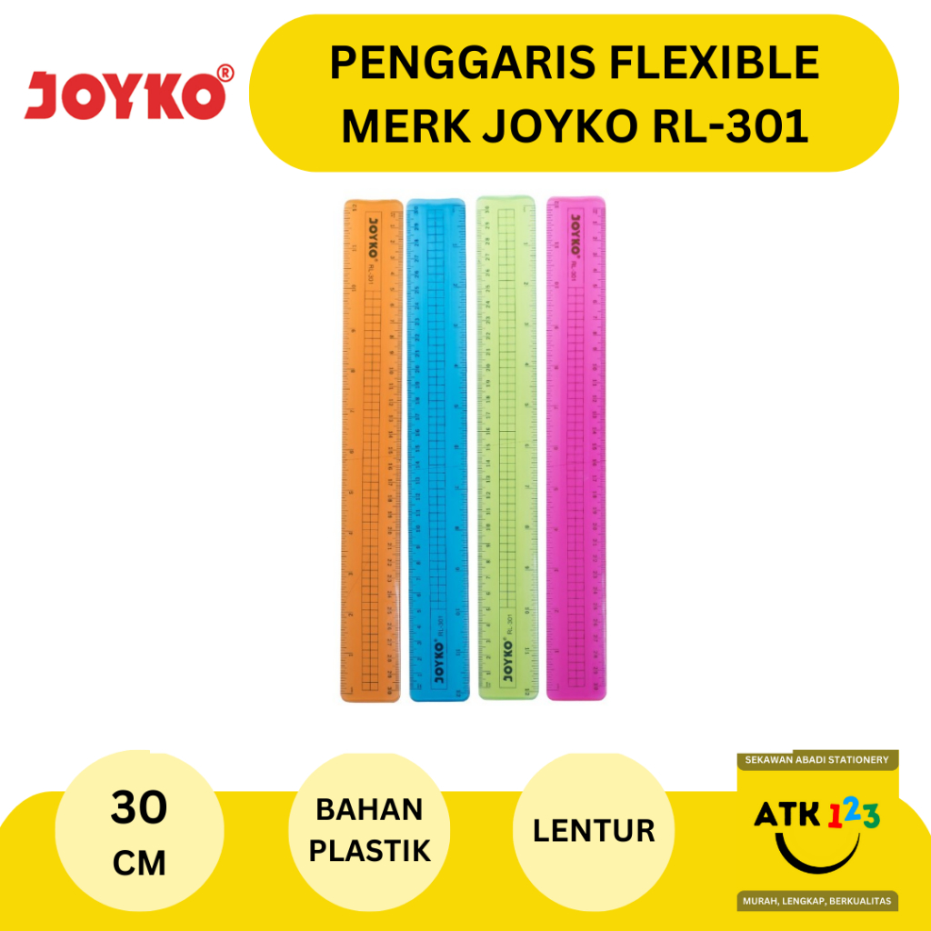 

Flexible Ruler Penggaris Lentur Joyko RL-301 Panjang 30 cm