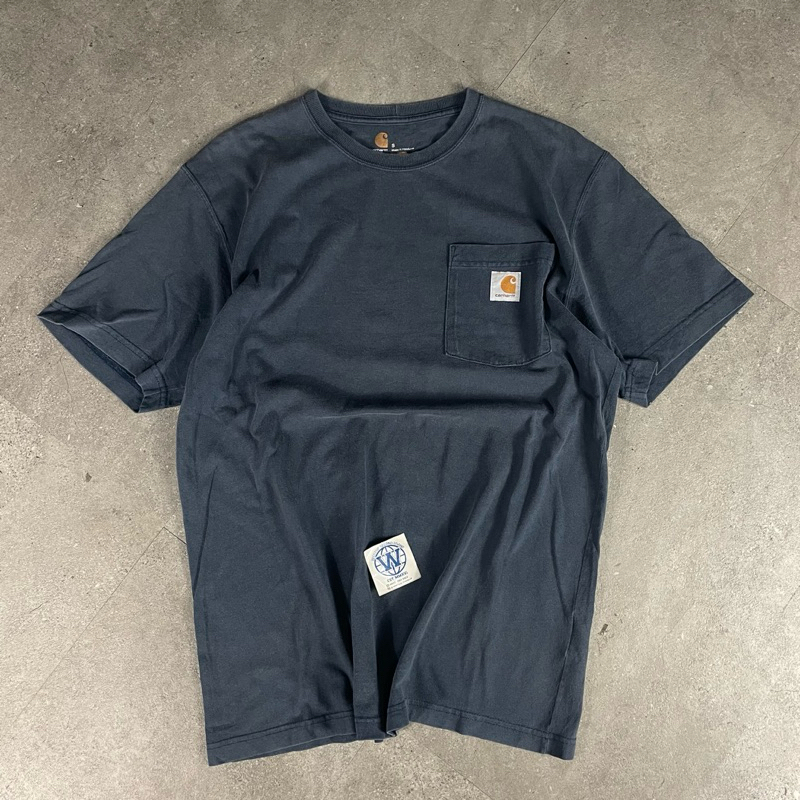 carhartt tshirt pocket navy second