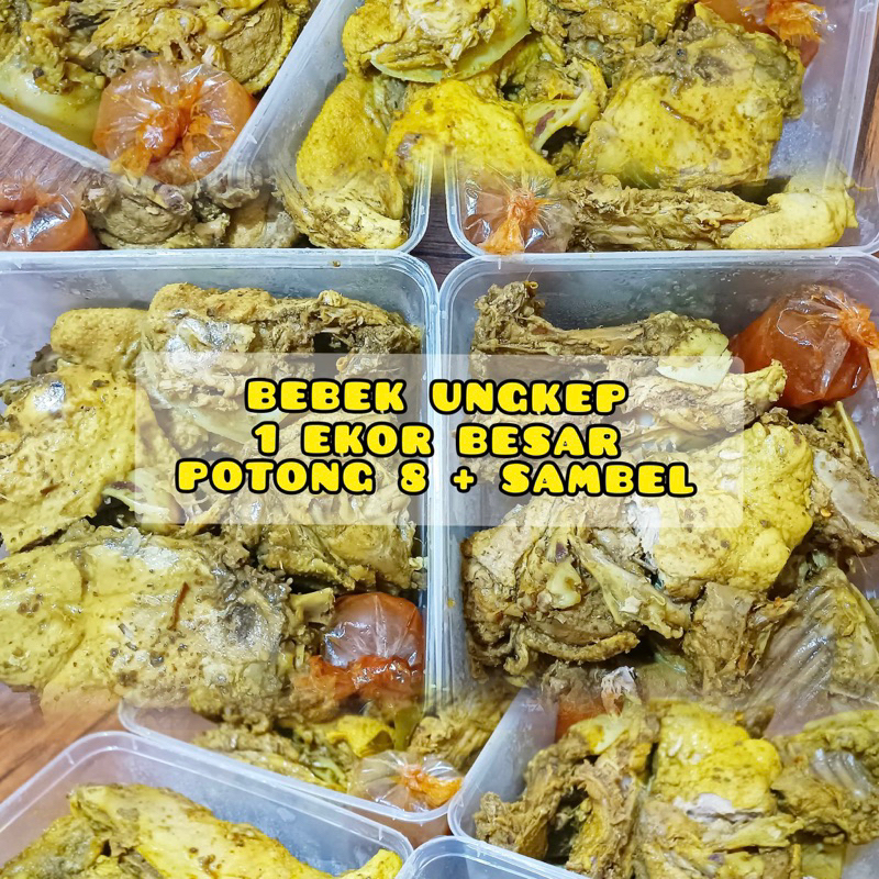 

(Ready Balikpapan) Bebek Ungkep Setengah Ekor Ukuran Besar Free Sambel siap goreng frozen