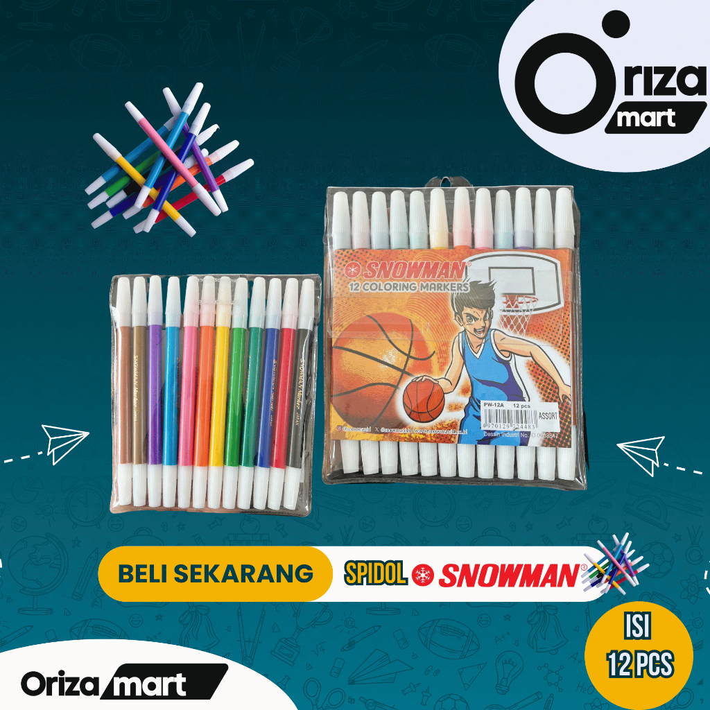 

Spidol Snowman Kecil isi 12 & isi 6 pcs