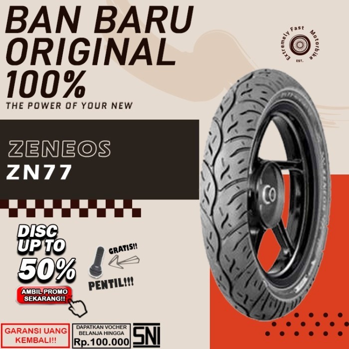 Ban Motor Matic Tubeles Zeneos ZN77 Ring 14 BanMotor Beat Vario Scoopy Tubles Depan Belakang Ring 14