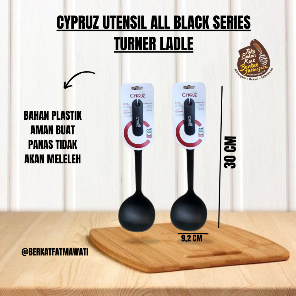 CYPRUZ UTENSIL ALL BLACK SERIES / SPATULA CYPRUZ / SPATULA ANTI LENGKET