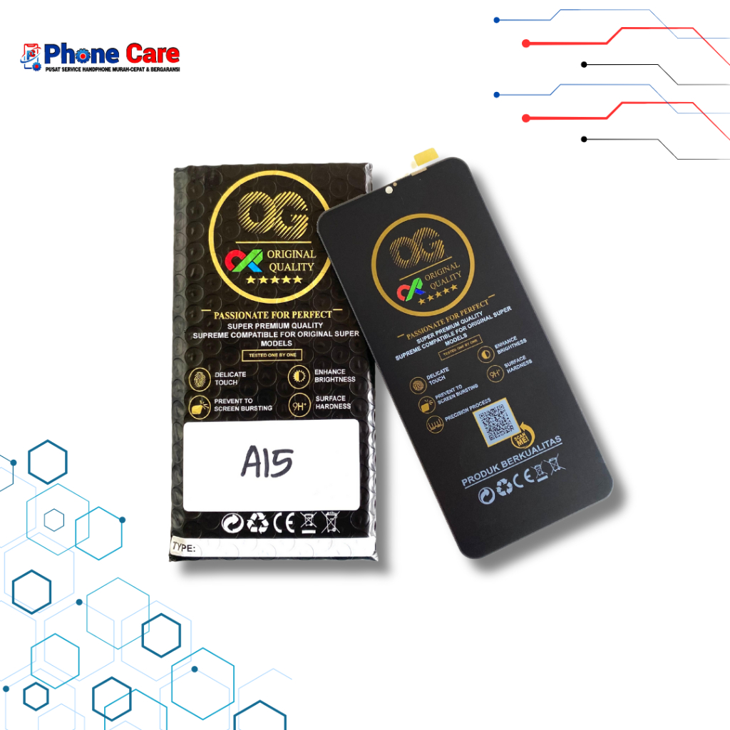 LCD TOUCHSCREEN OPPO A15/A15S/A16K/C11/C12/C15 NARZHO 30A/NARZO 20/20A BLACK OG SUPER