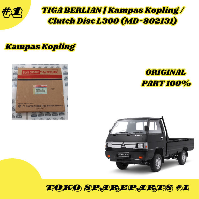 KTB| Clutch Disc/Kampas Kopling Mitsubishi L300 (MD-802131) Original