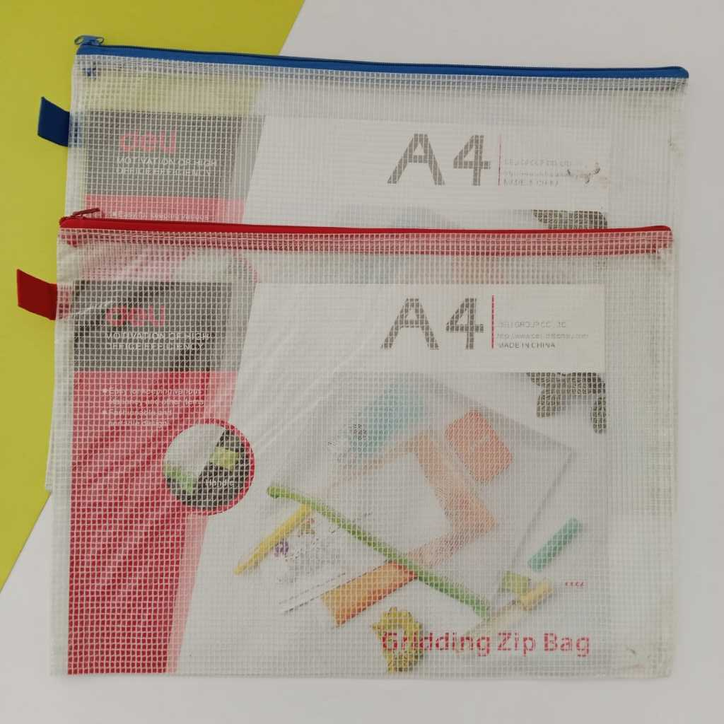 

DM- Mesh Gridding Zip Bag A4 Deli 5596