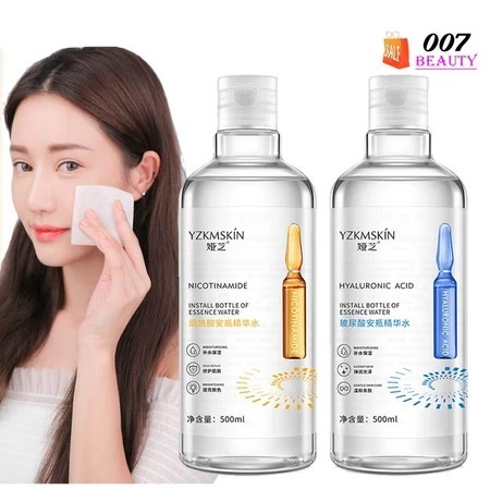 YZKMSKIN - CLEANSER/ESSENCE TONER PEMBERSIH WAJAH NICOTINAMIDE/HYALURONIC ACID AMPOULE 500 ML