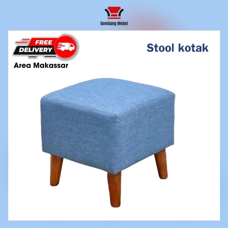 Stool minimalis l Stool Makassar | stool kotak | kursi mini | kursi meja rias