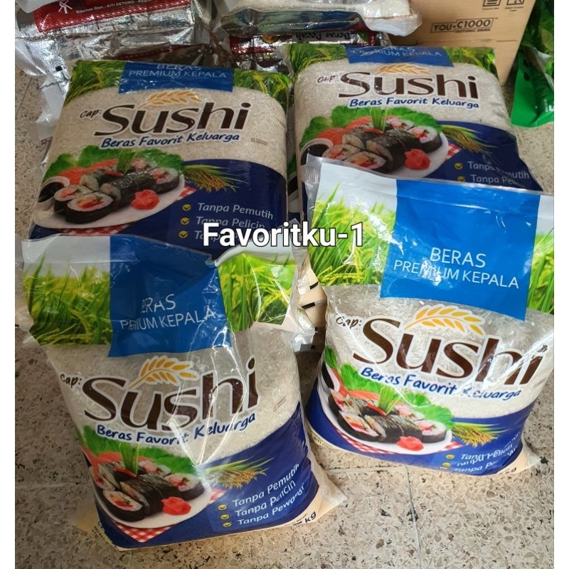 

Beras Premium Kepala Punel Cap SUSHI 5 kg, Produksi: CV. Siti Oetomo-Kediri. Bisa Untuk Buat Sushi. Tanpa Pemutih/Pelicin