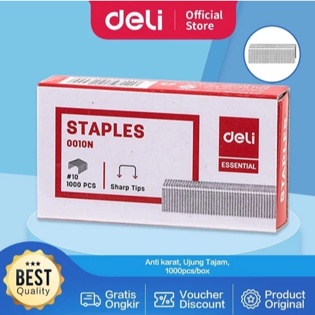 

Deli Isi Ulang Refill Staples Anti Karat Ujung Runcing E0010N
