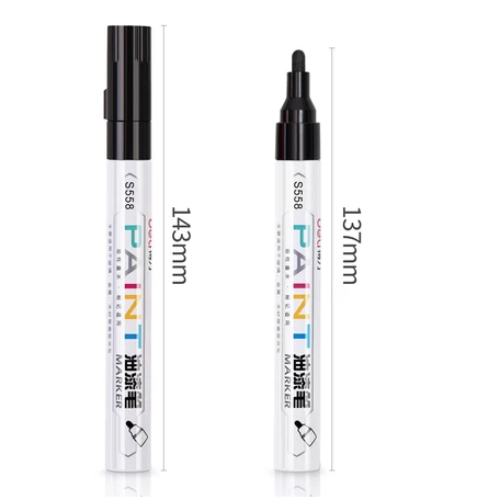 

Deli Permanent Paint Marker / Spidol HITAM Gambar Permanen Anti Air Multifungsi S558 Spidol Permanen
