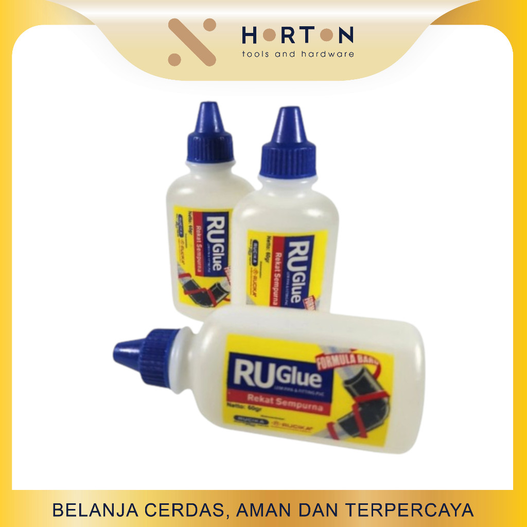 Lem PVC Ruglue 60 Gr - Lem Botol