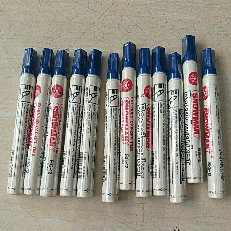

White board marker Snowman biru