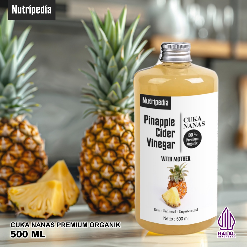 

NUTRIPEDIA - CUKA NANAS ORGANIK - PINEAPPLE CIDER VINEGAR 500 ML