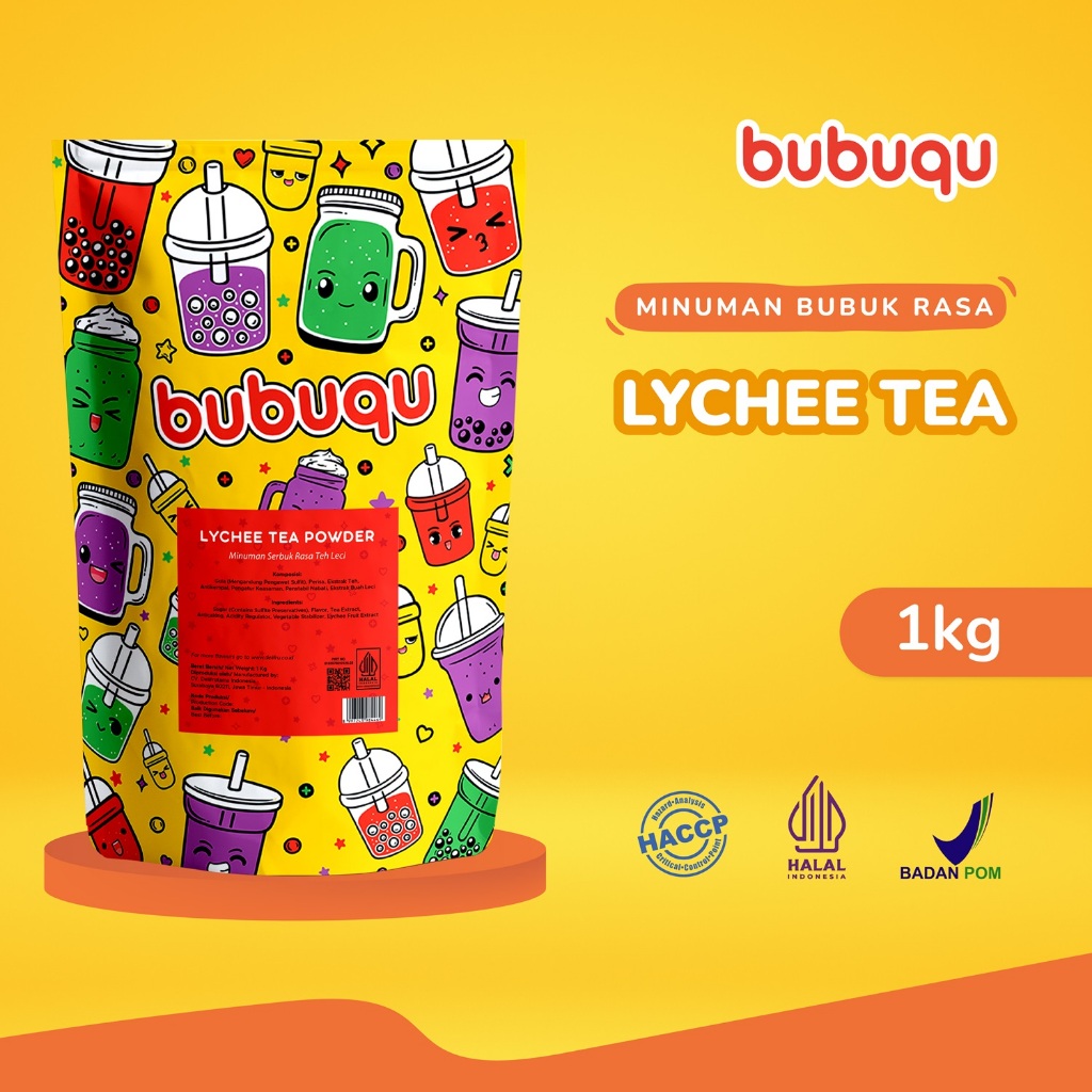 

Bubuqu Lychee Tea Powder Drink 1 Kg - Bubuk Minuman Teh Leci