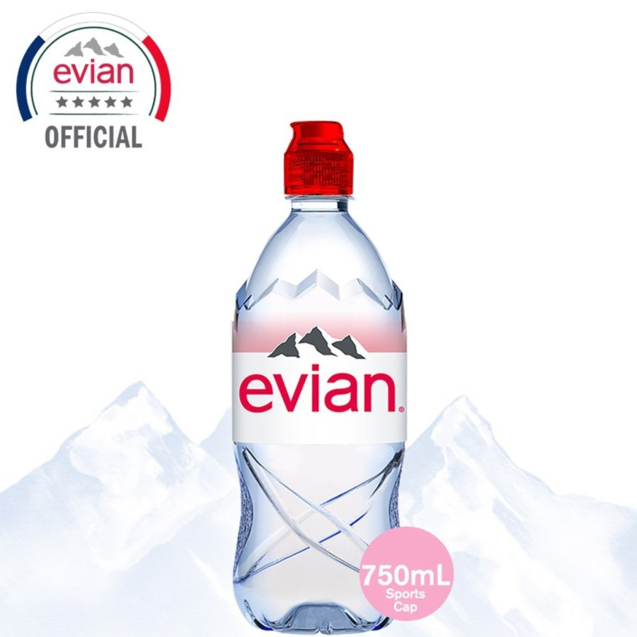 Evian Natural Mineral Water Sports Cap 750ml