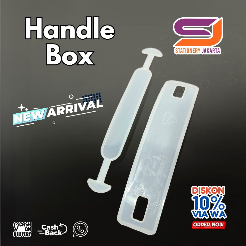 

Gagang handle Pegangan kardus Plastik bening karton box Eceran