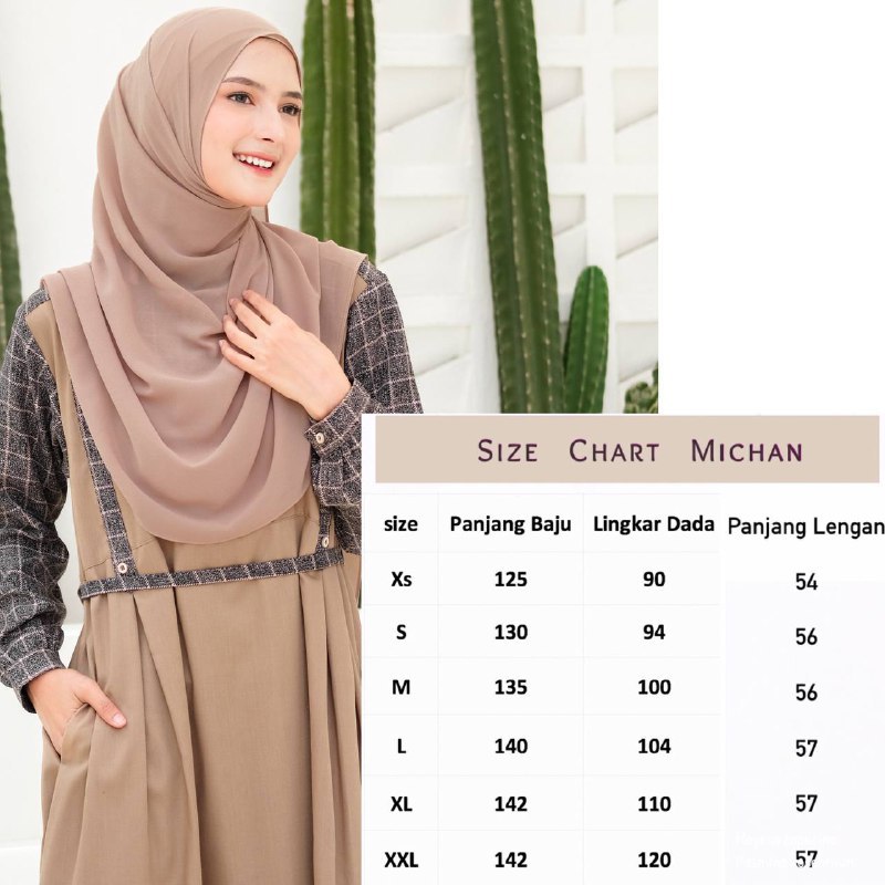 ALIKA OVERALL DRESS POLOS KOTAK KOTAK GAMIS MICHAN