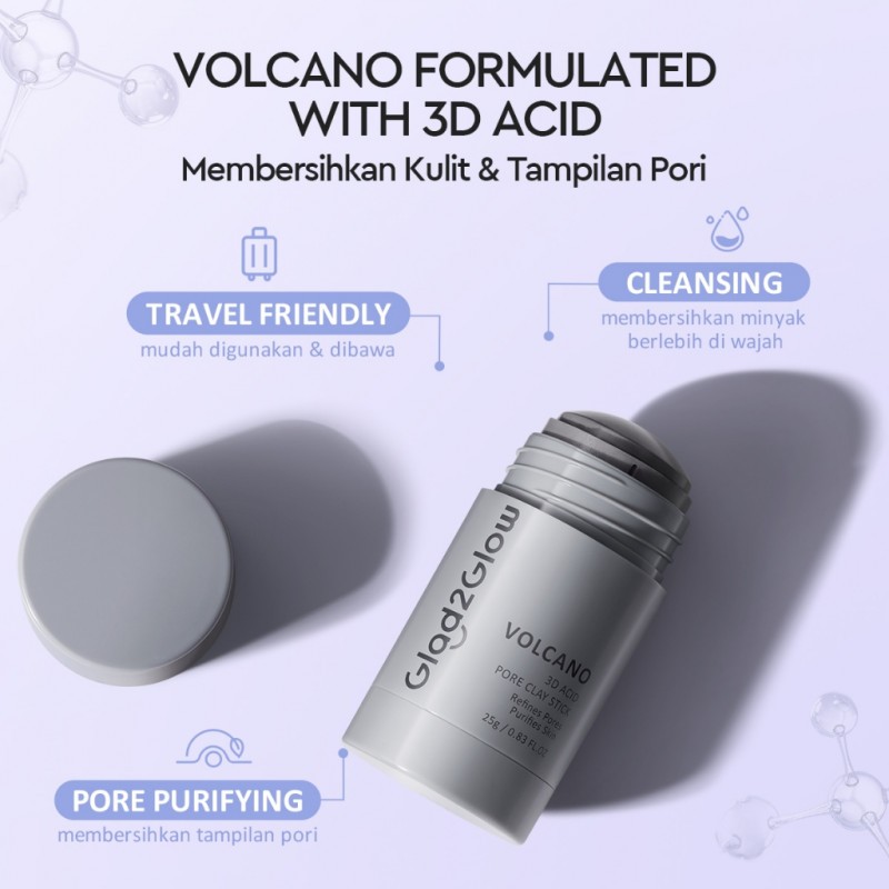 Glad2glow clay mask volcano/glad2glow clay stik volcano/glad2glow/clay stik/clay mask