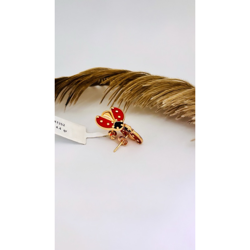 Giwang kepik emas perhiasan 750% karat 22/17/18k