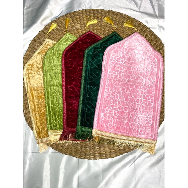 Sajadah Kubah Mini Motif Random | Sajadah Cuba Anak Premium | Sajadah Turki Premium Tebal