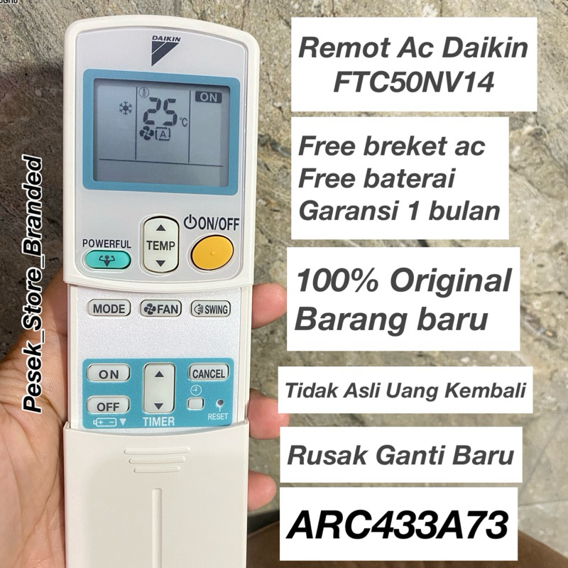 Remot Remote AC Daikin Thailand 2 pk asli garansi 1 bulan barang baru