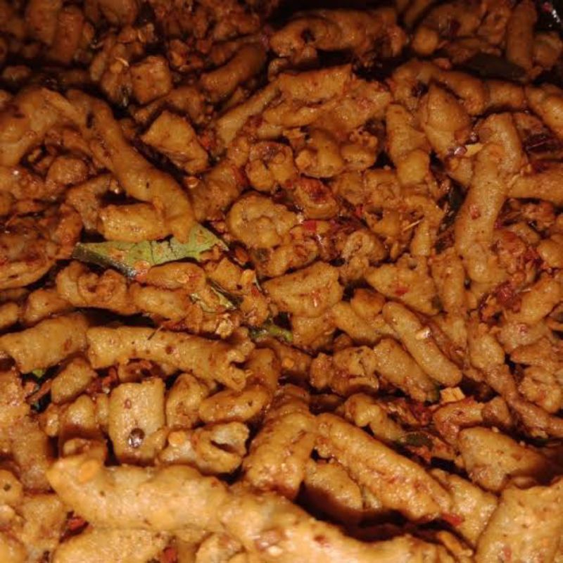 

(500gr) Keripik Usus Pedas Daun Jeruk - Kripsus Pedas