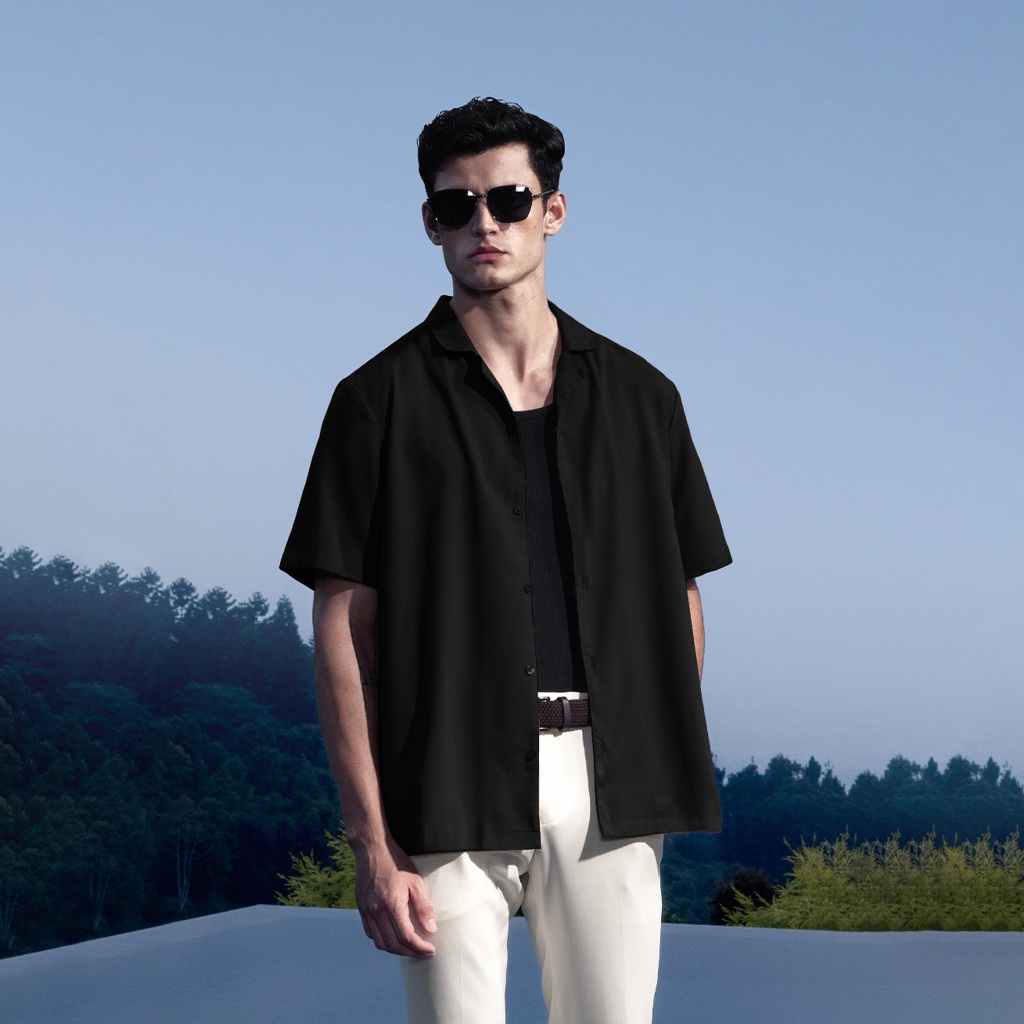 Heymale Verve Cuban Kemeja Lengan Pendek Pria