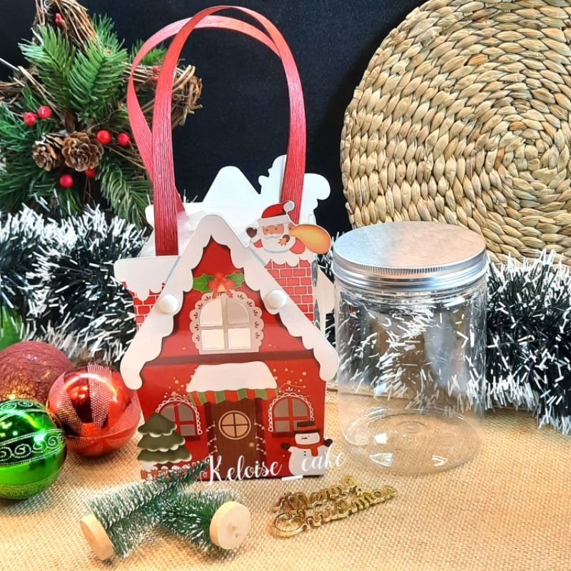 

( HARGA ISI 3 PCS / @ 10.500 )BOX/ DUS CHRISTMAS/NATAL UNTUK 1 TOPLES JAR 600ML/750 ML
