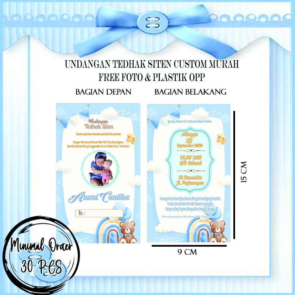 UNDANGAN TEDHAK SITEN CUSTOM