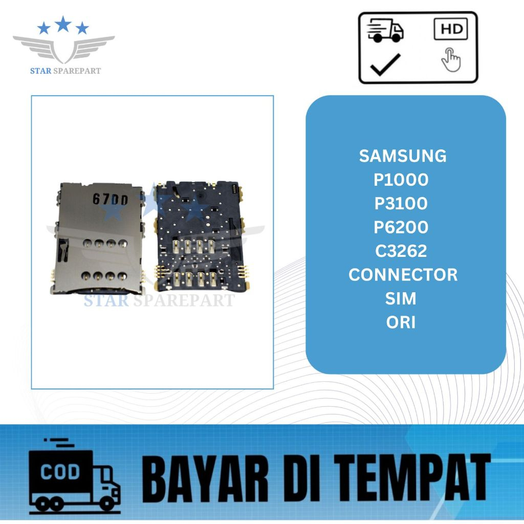 CONNECTOR SIM SAMSUNG P1000 / P3100 / P6200 / C3262