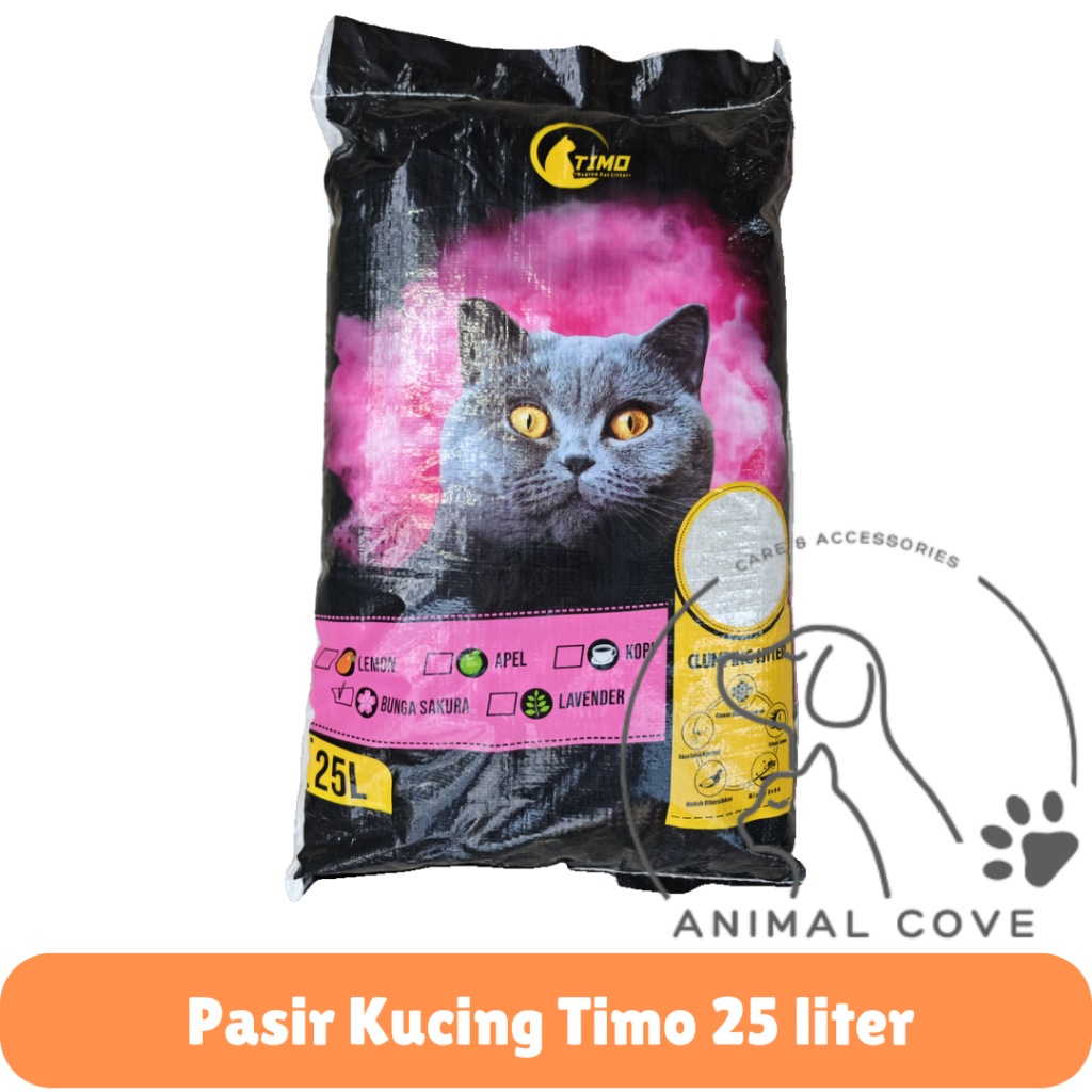 Pasir Kucing Timo 25 Liter Gumpal Wangi Bentonite