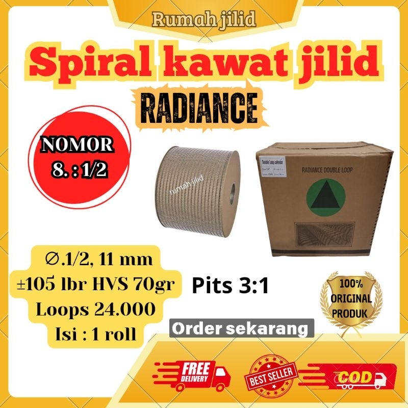 

RING SPIRAL KAWAT ROLL No 8. 1/ 2 RADIANCE