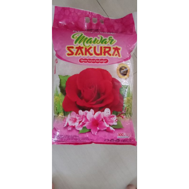 

beras 10kg cap mawar sakura beras putih bersih pulen