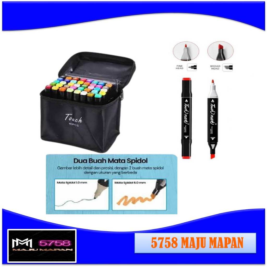 

Toddi Spidol Dual Side Art Sketch Marker Drawing Set 40 Color Spidol Warna Warni 1 Set Lengkap