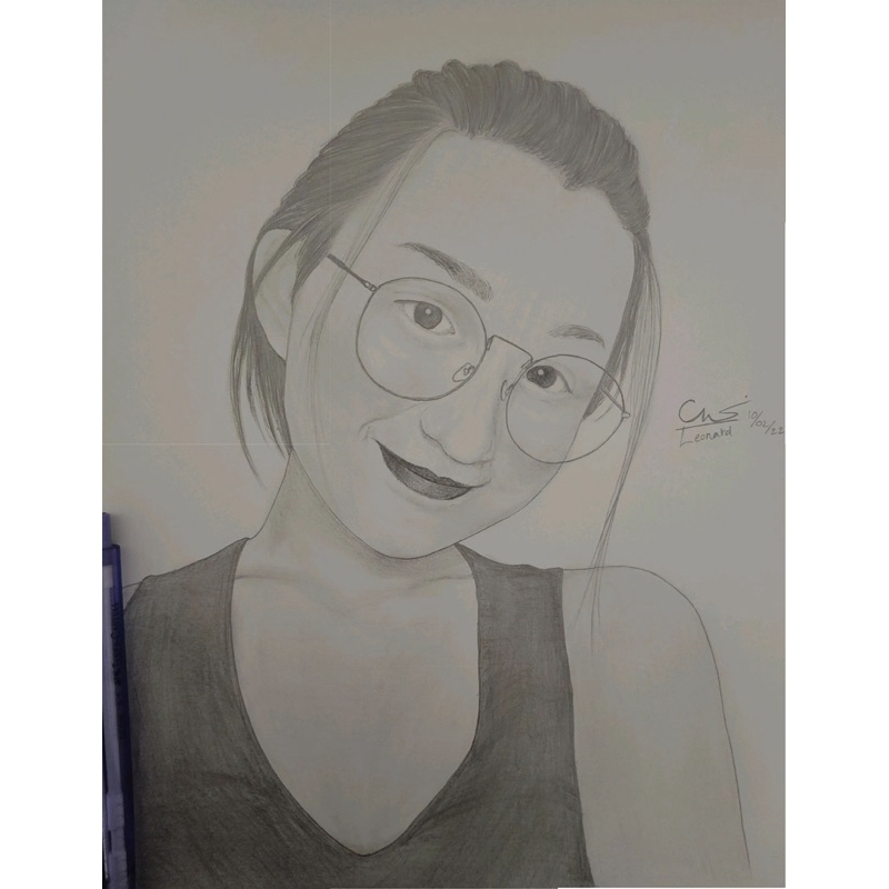 

Gambar wajah 100% Pensil