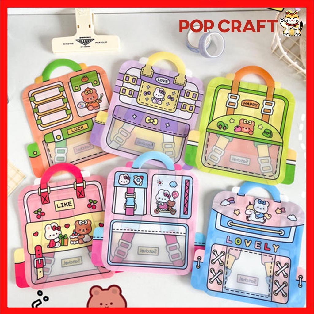 

PC Kantong Plastik Souvenir Snack Hadiah Aksesoris Zipper Lock Aesthetic Lucu Plastik Tahan Air ST08